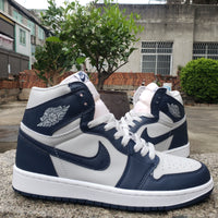 Sneakers, Navy White Colorway, Lace Up Design, Casual Gift for Sneaker Fans