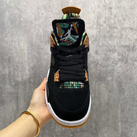 Mid Top Sneakers, Black Yellow Colorway, Lace Up Design, Casual Gift for Sneaker Fans