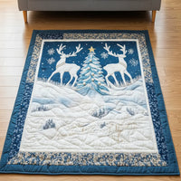 Holiday Christmas Living Room Rug, Festive Magic Area Rug, Winter Seasonal Floor Carpet, Comfy Xmas Home Decor Accent Present