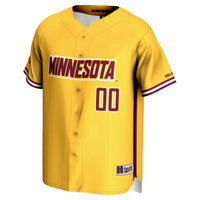 Minnesota Golden Gophers NIL Pick-A-Player Lightweight Baseball Jersey - Gold