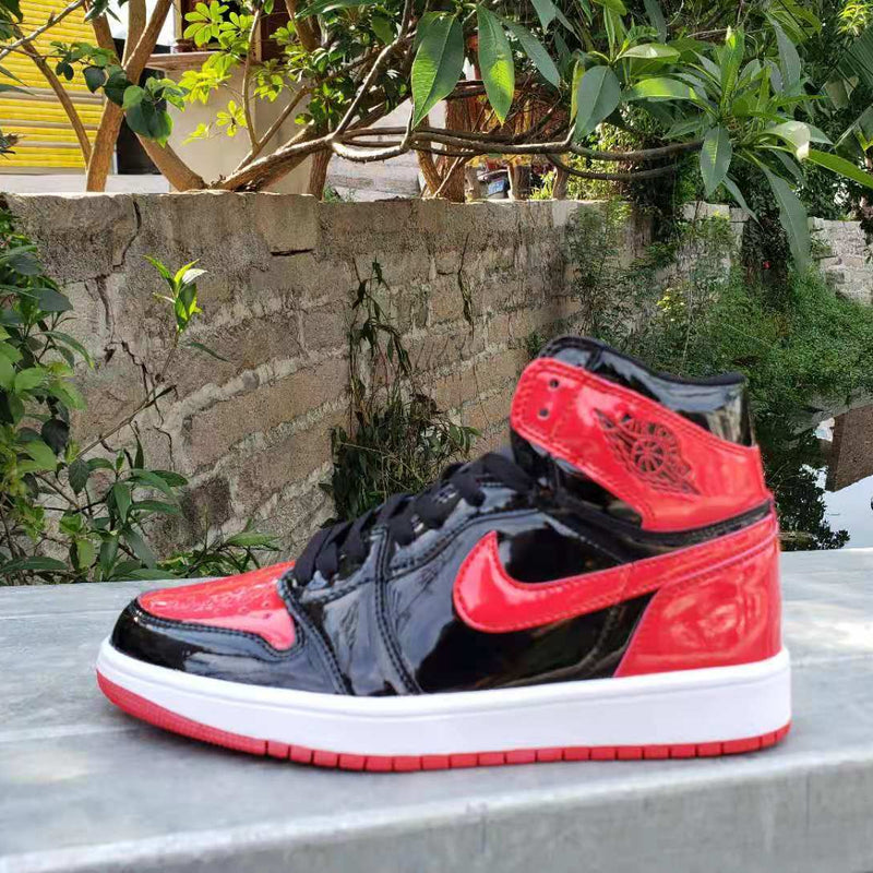 Sneakers, Black Red Colorway, Lace Up Design, Casual Gift for Sneaker Fans