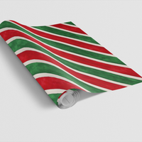 Artistic Red Green White Gift Wrap, Festive Brushstroke Wrapping Paper, Modern Painterly Holiday Present Paper, Christmas Present Packaging