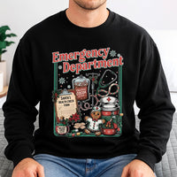 Humorous ER Nurse Gingerbread Crewneck, Emergency Department Christmas Sweatshirt, Hospital Holiday Pullover, Doctor RN Nurse Present