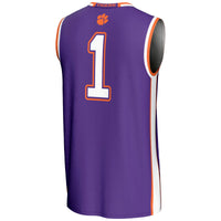 #1 Clemson Tigers Lightweight Basketball Jersey - Purple