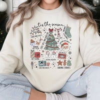 Retro Holiday Crewneck, Tis the Season Christmas Sweatshirt, Adorable Winter Graphic Sweater, Comfy Christmas Sweatshirt, Holiday Season Pullover