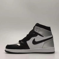 Sneakers, Black Silver Colorway, Lace Up Design, Casual Gift for Sneaker Fans