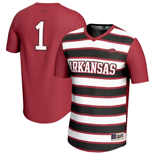 #1 Arkansas Razorbacks Lightweight Soccer Fashion Jersey - Cardinal