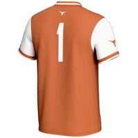 #1 Texas Longhorns Lightweight Softball Jersey - Burnt Orange