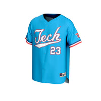 #23 Louisiana Tech Bulldogs Lightweight Collegiate Baseball Fashion Jersey - Royal
