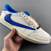 Low Top Sneakers, Blue White Colorway, Reverse Hook Design, Lace Up Design, Casual Gift for Sneaker Fans