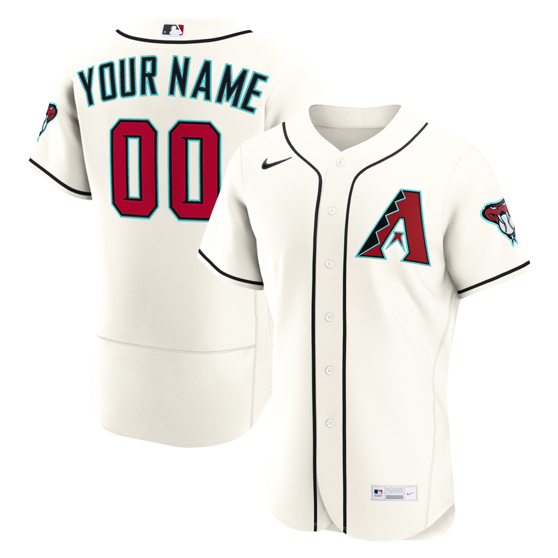 Arizona Diamondbacks Cream Home Authentic Custom Jersey