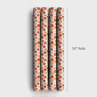 Watercolor Snowflake Wrapping Paper, Dried Orange Wrapping Paper, Rustic Holiday Wrapping Paper, Christmas Gift Wrap Roll