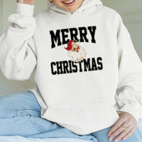 Vintage Santa Claus Hooded Sweatshirt, Merry Christmas Santa Hoodie, Retro Holiday Pullover, Comfy Xmas Winter Sweater, Christmas Present