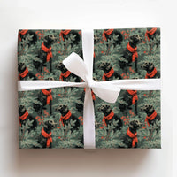 Red Scarf Dog Gift Wrap, Black Labrador Wrapping Paper, Christmas Lab Wrapping Paper, Winter Pine Pet Gift Wrap, Dog Lover Holiday Paper