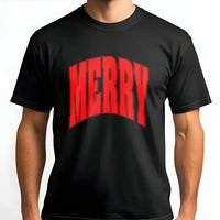 Retro Varsity Arch Shirt, Merry Christmas T-Shirt, Holiday Graphic Tee, Vintage Christmas Aesthetic T-Shirt, Festive Xmas Present for Men Women