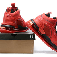 Sneakers, Red Colorway, Lace Up Design, Casual Gift for Sneaker Fans