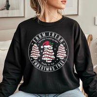 Retro Holiday Sprinkle Frosting Snack Crewneck, Christmas Tree Cake Sweatshirt, Vintage Christmas Treat Sweater, Festive Xmas Pullover