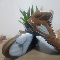 High Top Sneakers, Dark Brown Colorway, Lace Up Design, Casual Gift for Sneaker Fans