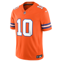 Denver Broncos Bo Nix Orange Alternate Mile High Collection 1977 Throwback Stitched Limited Jersey
