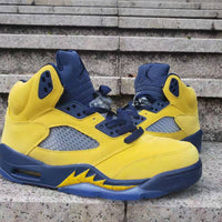 Sneakers, Blue Yellow Colorway, Lace Up Design, Casual Gift for Sneaker Fans