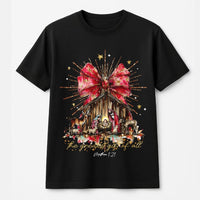 Christian Christmas Faith Shirt, The Greatest Present of All Nativity Scene T-Shirt, Religious Holy Night Graphic Tee, Jesus Xmas T-Shirt
