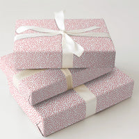 Minimalist Polka Dot Gift Wrap, Red Confetti Wrapping Paper, Scattered Dot Birthday Wrapping Paper, All Occasion Christmas Gift Wrap Roll