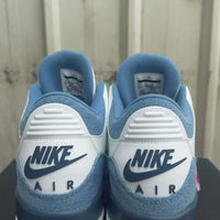 Mid Top Sneakers, White Blue Colorway, Lace Up Design, Casual Gift for Sneaker Fans