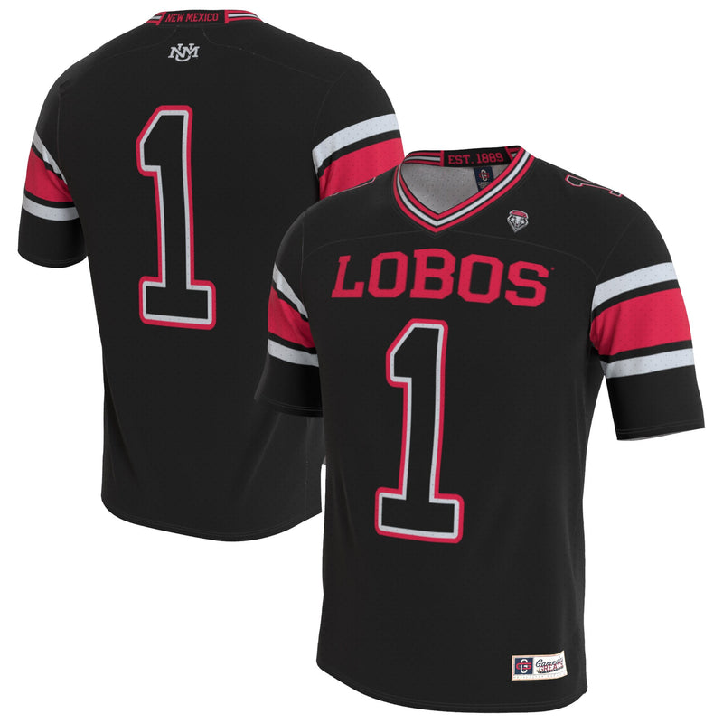 New Mexico Lobos Lightweight Collegiate Football Blackout Fashion Jersey