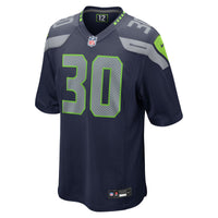 Seattle Seahawks Cam Akers College Navy Team Game Jersey
