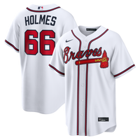 Atlanta Braves Grant Holmes White Home Replica Jersey