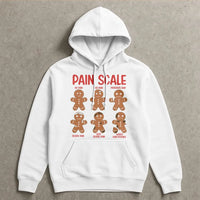 Humorous Christmas Cookie Nurse Hoodie, Pain Scale Gingerbread Man Hoodie, Medical Doctor Hoodie, Xmas Holiday Sweatshirt, RN Hospital Present