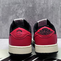 Low Top Sneakers, Black Red Colorway, Reverse Hook Design, Lace Up Design, Casual Gift for Sneaker Fans