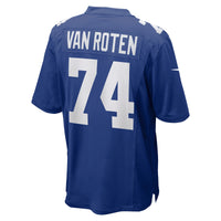 New York Giants Greg Van Roten Royal Team Game Jersey