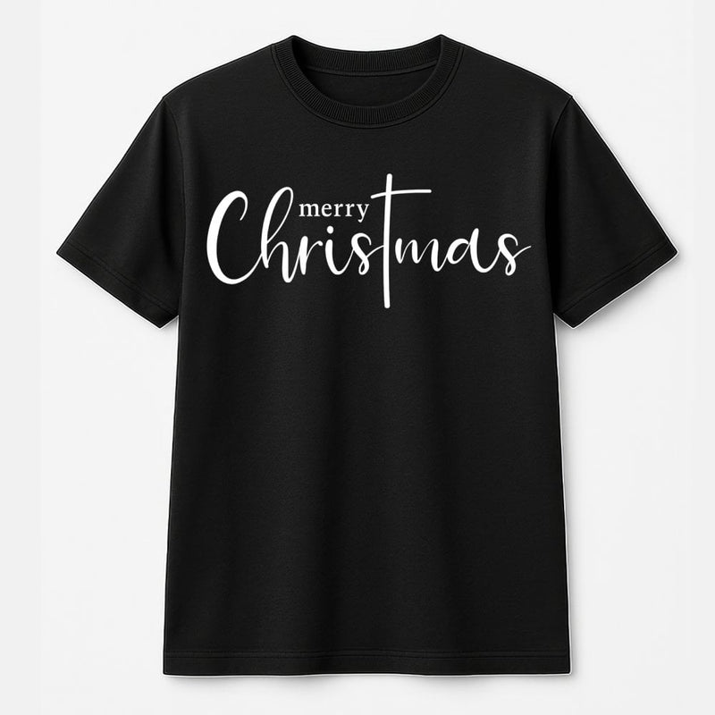Christian Faith Holiday Shirt, Merry Christmas Cross T-Shirt, Minimalist Religious Cross Tee, Jesus Christmas Graphic T-Shirt, Holiday Present