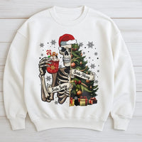 Skeleton Christmas Tree Sweater, Sorta Merry Sorta Scary Sweatshirt, Spooky Holiday Crewneck, Creepy Christmas Pullover, Spooky Present