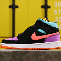 Low Top Sneakers, Black Colorway, Mismatched Colorway, Lace Up Design, Casual Gift for Sneaker Fans
