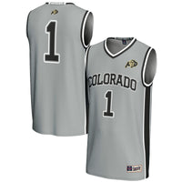 #1 Colorado Buffaloes Replica Lightweight Basketball Jersey - Gray
