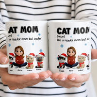 Like A Regular Mom but Cooler Custom Cat Mug, Personalized Cat Mom Ceramic Mug, Adorable Pet Avatar Coffee Cup, Christmas Present for Cat Mom