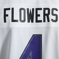 Baltimore Ravens Zay Flowers White Game Jersey