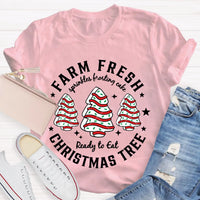 Festive Holiday Teacher Shirt, Farm Fresh Christmas Tree Teacher T-Shirt, Christmas Tree Graphic Tee, Adorable Winter Educator Present