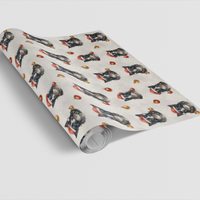 Festive Dog Holiday Gift Wrap, Border Collie Christmas Wrapping Paper, Adorable Pet Gift Wrapping Paper, Dog Lover Xmas Present Paper Roll