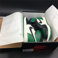 Sneakers, White Black Green Colorway, Leather Footwear, Lace Up Design, Casual Gift for Sneaker Fans