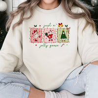 Adorable Festive Goose Sweater, Jolly Goose Christmas Sweatshirt, Humorous Goose Holiday Crewneck, Retro Animal Christmas Sweatshirt, Xmas Present