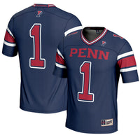 #1 Pennsylvania Quakers Endzone Football Jersey - Navy