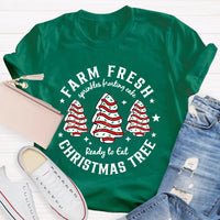 Festive Holiday Teacher Shirt, Farm Fresh Christmas Tree Teacher T-Shirt, Christmas Tree Graphic Tee, Adorable Winter Educator Present