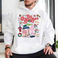 Retro Holiday Quote Hoodie, Christmas Movie Hoodie, Humorous Xmas Graphic Sweatshirt, Comfy Winter Movie Hooded Pullover, Holiday Film Fan Present