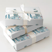 Italy Landmark Gift Wrap, Leaning Tower of Pisa Wrapping Paper, Italian Christmas Wrapping Paper, Holiday Travel Wrapping Paper