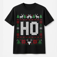 Ugly Christmas Graphic T-Shirt, Humorous Ho Ho Ho Christmas T-Shirt, Matching Holiday T-Shirt, Humorous Xmas Party Shirt, Festive Xmas Present