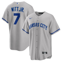 Kansas City Royals Bobby Witt Jr. Gray Road Replica Jersey