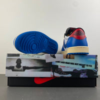 Low Top Sneakers, Blue White Yellow Colorway, Lace Up Design, Casual Gift for Sneaker Fans